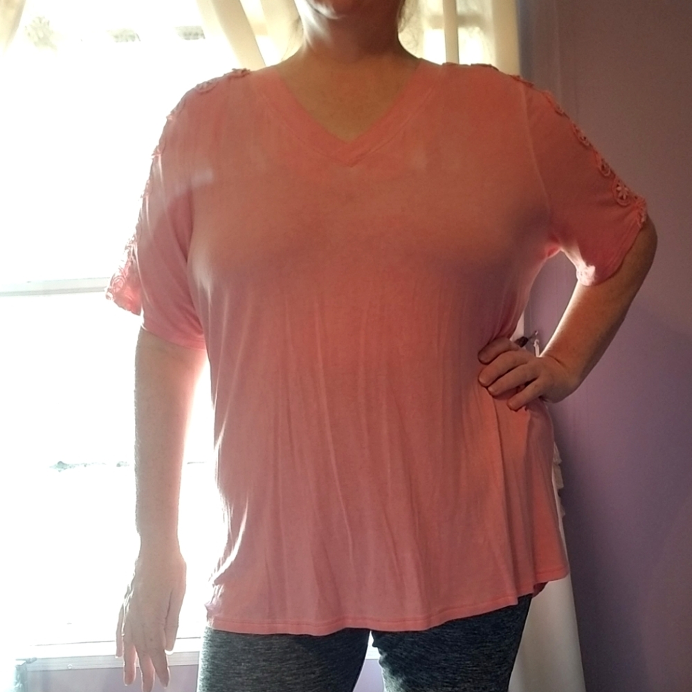 Women's embroidery detail t shirt